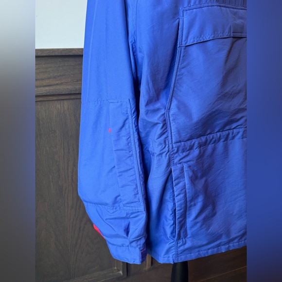 Black Ice vintage Blue Hooded Men's pullover Jacket - Picture 6 of 8